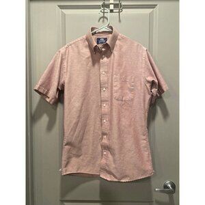 Stafford Wrinkle Free Short Sleeve Shirt 15.5 Red